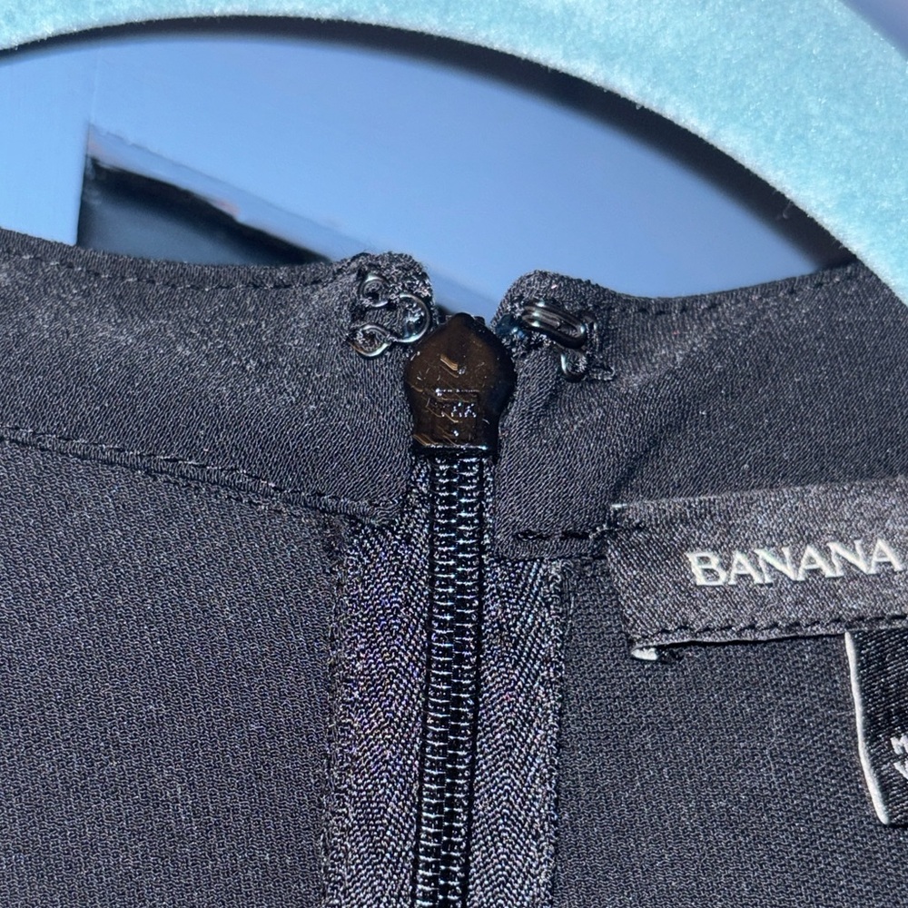 Banana republic black bow neck blouse - Picture 8 of 9